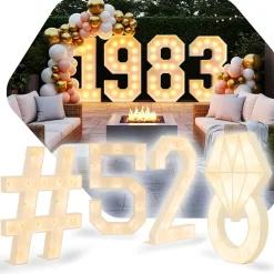 Traditional Wood Marquee Numbers & Symbols