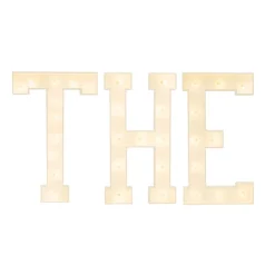 Traditional Wood Marquee "THE"