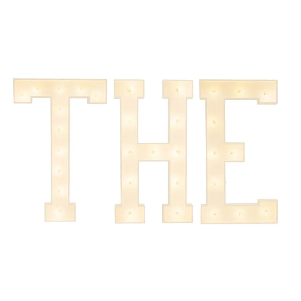 Traditional Wood Marquee "THE"