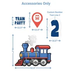Train Party Foam Core Birthday Backdrop Kit by PopScene™