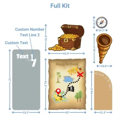 Treasure Hunt Foam Core Birthday Backdrop Kit by PopScene™
