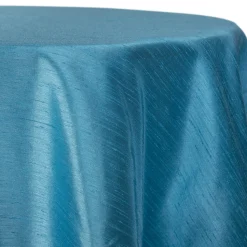 Turquoise - Shantung Satin “Capri” Tablecloth - Many Size Options