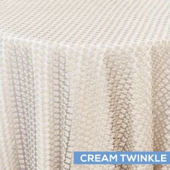 Twinkle / Daphne Lace Table Overlay by Eastern Mills - Cream Twinkle - Many Size Options