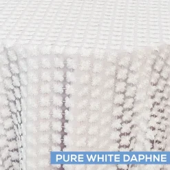 Twinkle / Daphne Lace Table Overlay by Eastern Mills - Pure White Daphne - Many Size Options