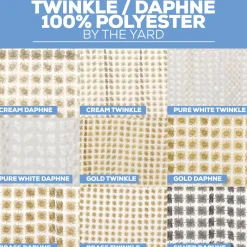 Twinkle / Daphne Lace Table Overlay by Eastern Mills - Pure White Daphne - Many Size Options