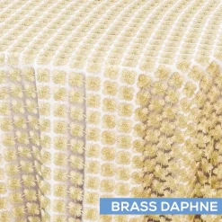 Twinkle / Daphne Lace Table Overlay by Eastern Mills - Brass Daphne - Many Size Options