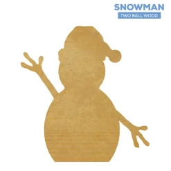 Two Ball Wood Snowman - Choose your Size