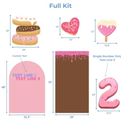Two Sweet Donut Theme Foam Core Backdrop Kit by PopScene™