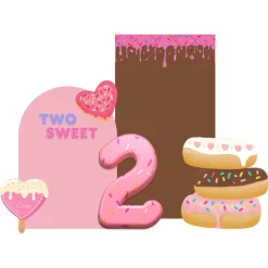 Two Sweet Donut Theme Foam Core Backdrop Kit by PopScene™