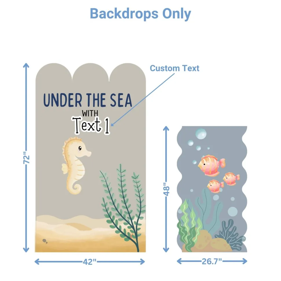 Under the Sea Foam Core Birthday Backdrop Kit by PopScene™