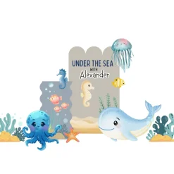 Under the Sea Foam Core Birthday Backdrop Kit by PopScene™