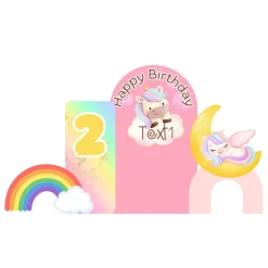 Unicorn Dream Foam Core Birthday Backdrop Kit by PopScene™