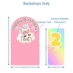 Unicorn Dream Foam Core Birthday Backdrop Kit by PopScene™