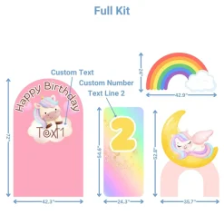 Unicorn Dream Foam Core Birthday Backdrop Kit by PopScene™