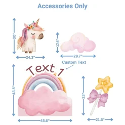 Unicorn Fantasy Foam Core Birthday Backdrop Kit by PopScene™