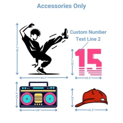 Urban Streetwear Foam Core Birthday Backdrop Kit by PopScene™