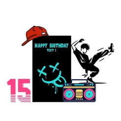 Urban Streetwear Foam Core Birthday Backdrop Kit by PopScene™