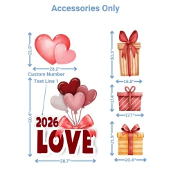 Valentines day 1 Foam Core Birthday Backdrop Kit by PopScene™