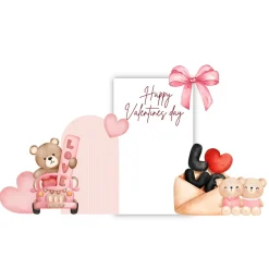 Valentines day 3 Foam Core Birthday Backdrop Kit by PopScene™