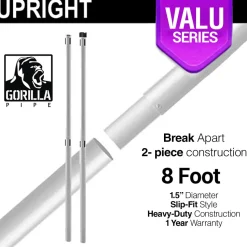 Valu Series - 8ft Break Apart 1.5" Portable Upright