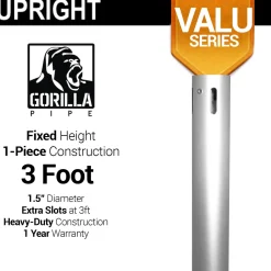Valu Series - 3ft 1.5" Fixed Upright w/Chrome Cap