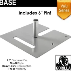 Valu Series - 18in x 18in Standard Duty 6" x 1.5" Base (Up to 14ft)