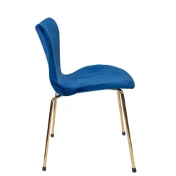 Velour Side Chair - Blue