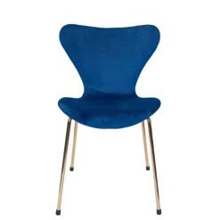 Velour Side Chair - Blue
