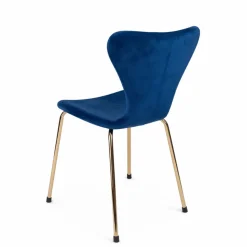 Velour Side Chair - Blue