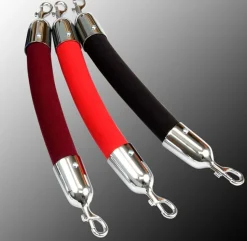 Velour Stanchion Roping W/ Hook Ends - Variety of Finishes and Colors