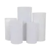 Velvet Covers for Metal Cylinder Pedestal Stands 5 pcs/set - White