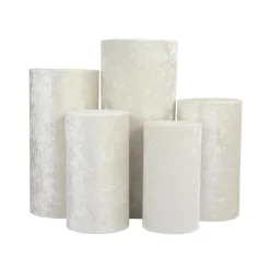 Velvet Covers for Metal Cylinder Pedestal Stands 5 pcs/set - Ivory