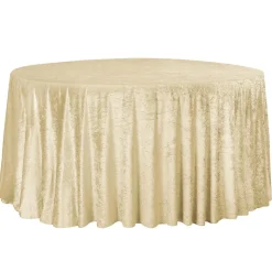Velvet 132" Round Tablecloth - Champagne
