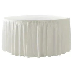 Velvet 120" Round Tablecloth - Ivory