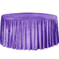 Velvet 120" Round Tablecloth - Purple