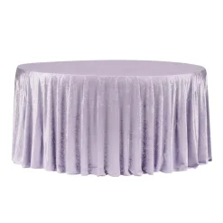 Velvet 132" Round Tablecloth - Victorian Lilac/Wisteria