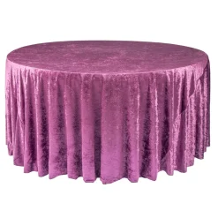 Velvet 132" Round Tablecloth - Violet