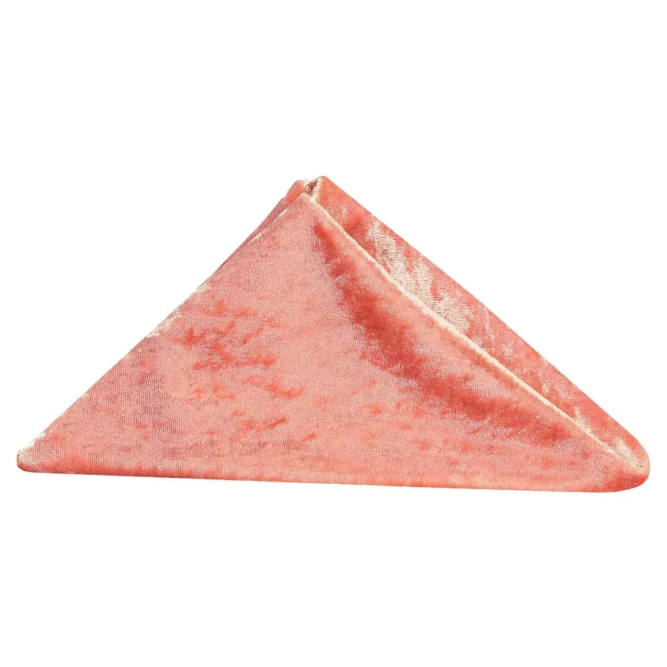 Velvet 20"x20" Linen Napkin - Coral - Packs of 10