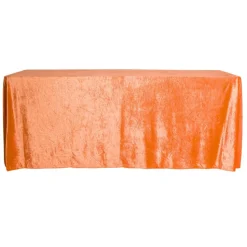 Velvet 90"x156" Rectangular Tablecloth - Orange