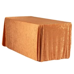Velvet 90"x156" Rectangular Tablecloth - Rust