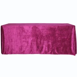 Velvet 90"x132" Rectangular Tablecloth - Magenta