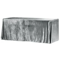 Velvet 90"x132" Rectangular Tablecloth - Charcoal
