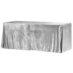Velvet 90"x132" Rectangular Tablecloth - Silver