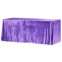 Velvet 90"x132" Rectangular Tablecloth - Purple