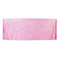 Velvet 90"x132" Rectangular Tablecloth - Pink