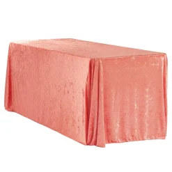 Velvet 90"x132" Rectangular Tablecloth - Coral