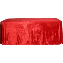 Velvet 90"x132" Rectangular Tablecloth - Red