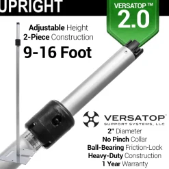 Versatop™ 2.0® - 9-Panel Pipe and Drape Kit / Backdrop - 9-16 Feet Tall (Adjustable)