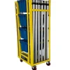 Vertical Combo Cart with (4 pcs) Blue Reusable Storage Containers