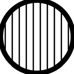 Vertical Lines - Stock Gobo for Gobo Light Projectors - Choose your size!